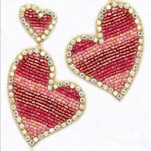 Heart beaded earrings
